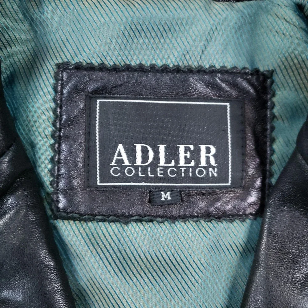 Adler Collection Jacket Womens Medium Black‎ Leather Lambskin Button Car Coat